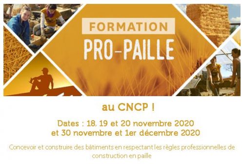 Formation PRO-Paille au CNCP à Montargis, en novembre - décembre