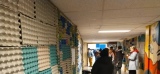 Des étudiants de Clermont-Ferrand collent des boîtes d'œufs au mur et réclament l'isolation thermique de leurs bâtiments
